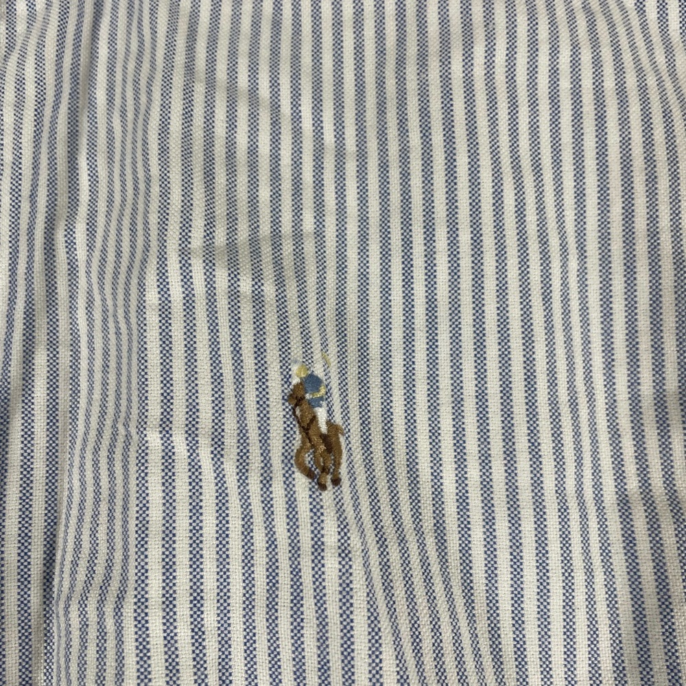 Ralph Lauren Boys Striped Long Sleeve Button Up Shirt Size 10 - Picture 5 of 10
